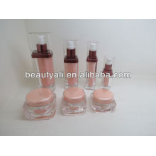 15ml 30ml Pink garrafa acrílica quadrada